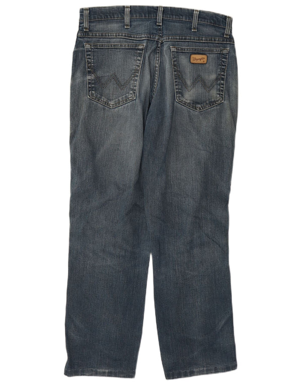 Wrangler Herre Texas Stretch Straight Jeans W33 L30 Blå Bomuld