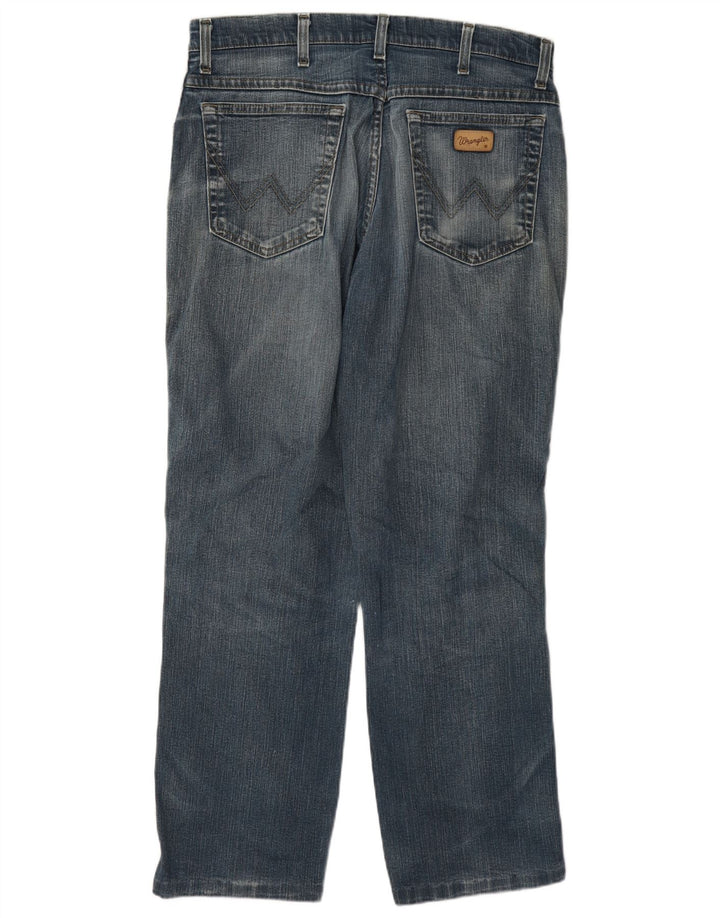 Wrangler Herre Texas Stretch Straight Jeans W33 L30 Blå Bomuld