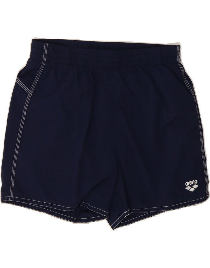 ARENA Mens Sport Shorts Medium  Navy Blue Polyester Vintage Arena and Second-Hand Arena from Messina Hembry 