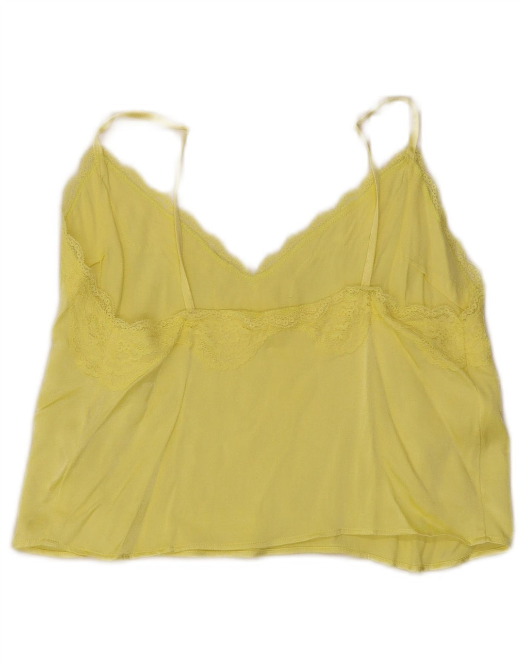 Vintage Dame Cami Top UK 10 Lille Gul