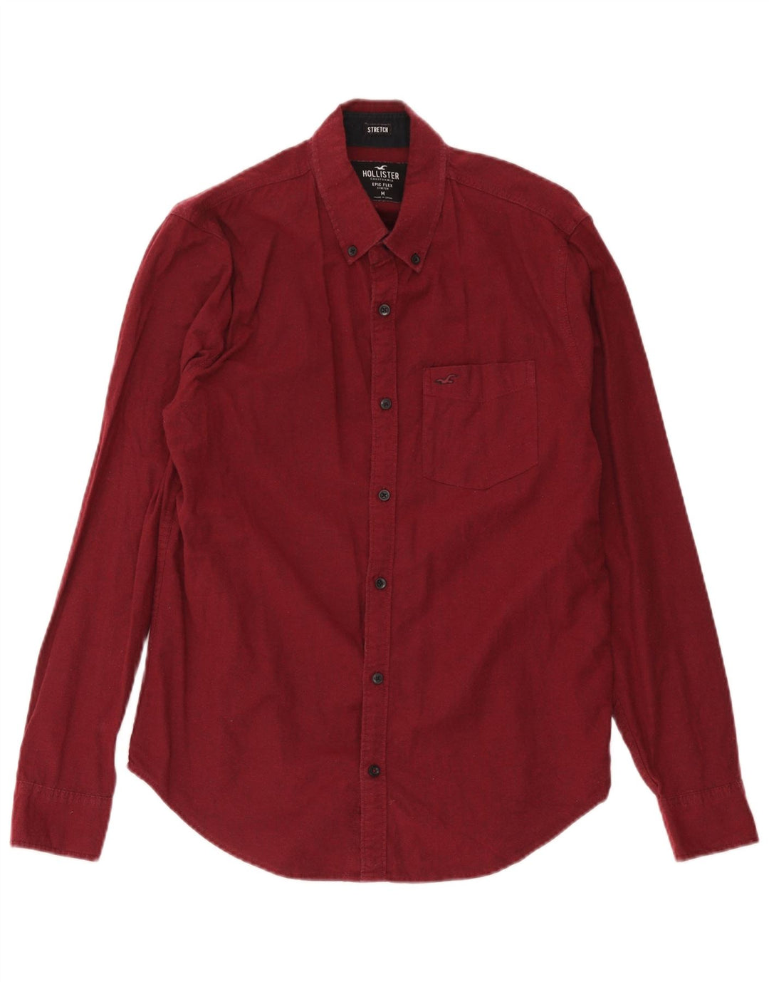 Hollister Herreskjorte Medium Bourgogne bomuld