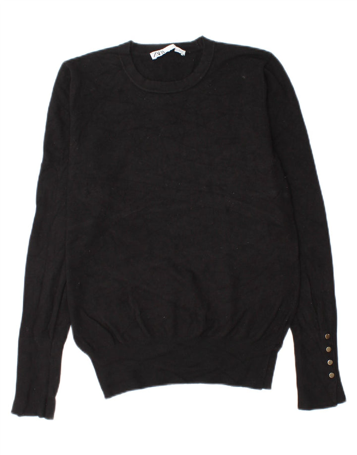 Zara Dame Jumper Sweater UK 14 Stor Sort
