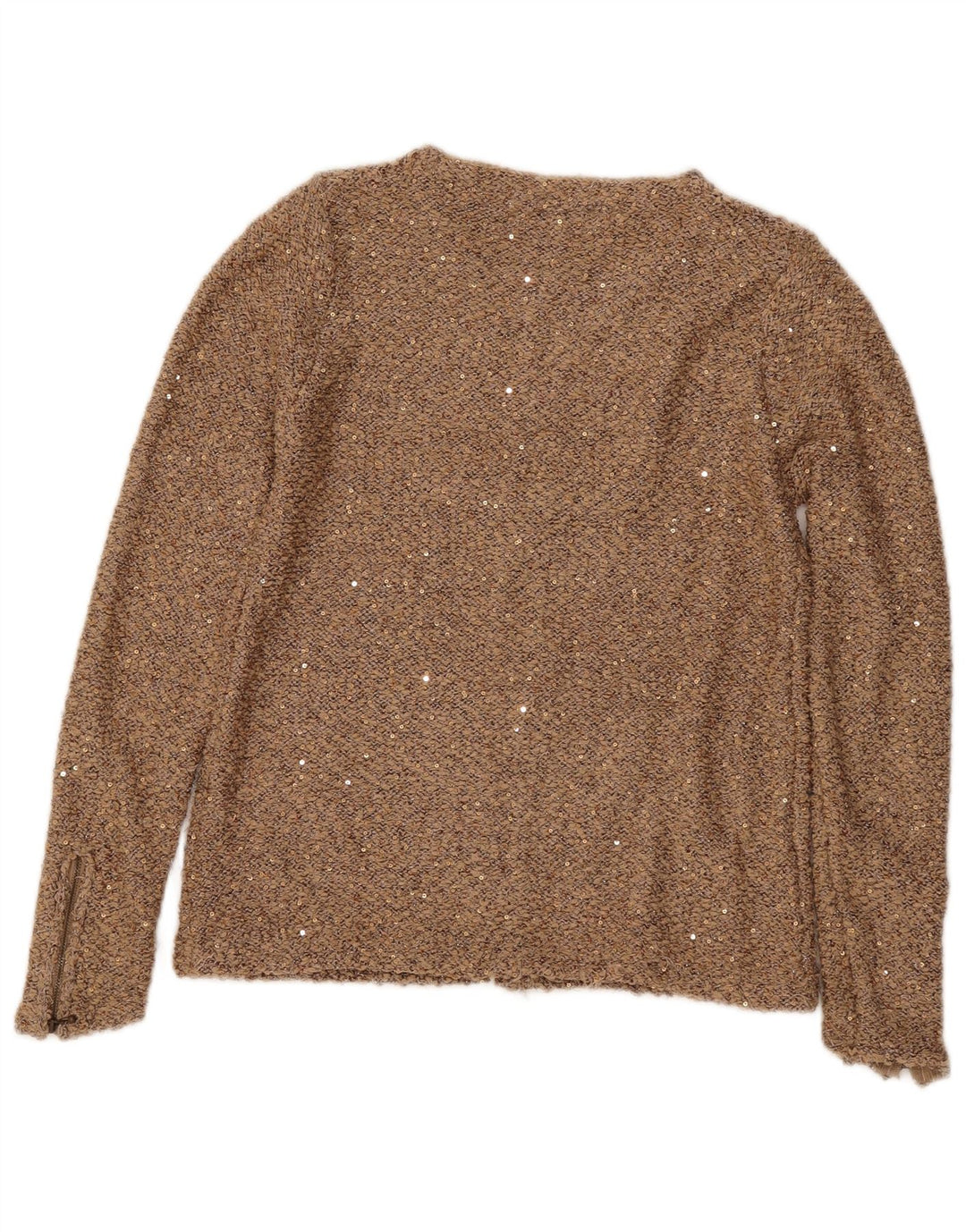 Zara Dame Cardigan Sweater UK 12 Medium Beige
