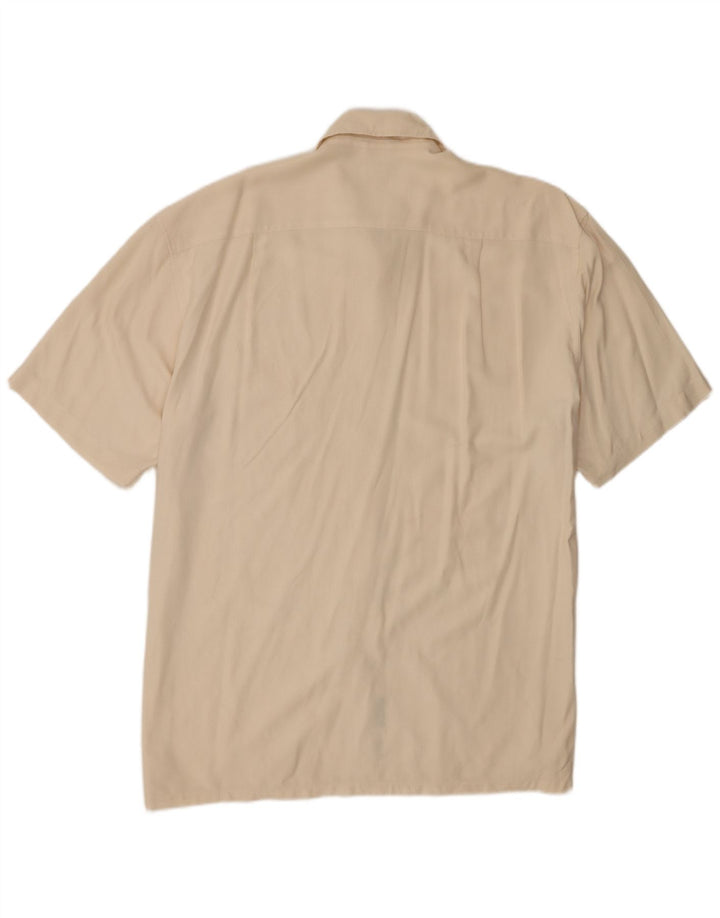 Nautica Kortærmet Herreskjorte XL Beige Silke