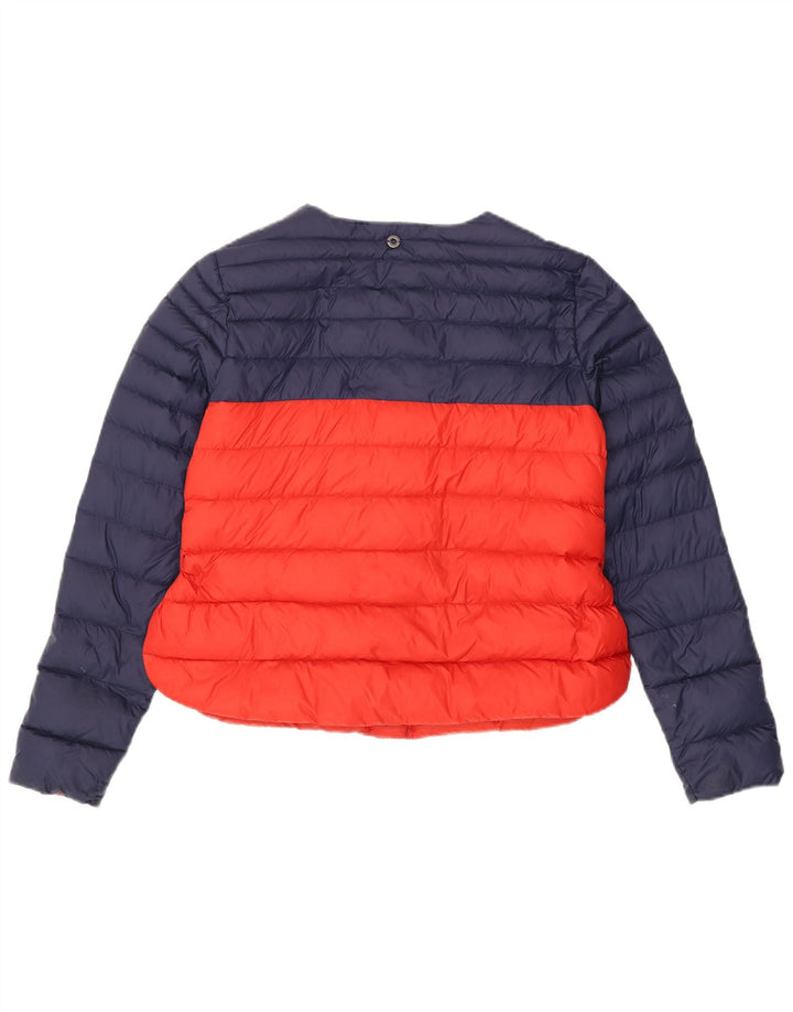 Armani Jeans Dame Polstret Jakke IT 44 Medium Navy Blue Colourblock