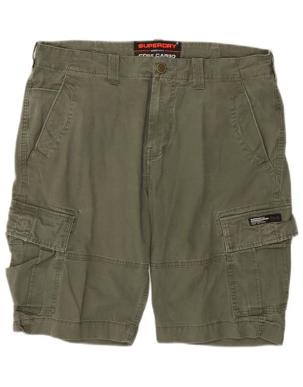 SUPERDRY Mens Cargo Shorts W36 Large Khaki Cotton