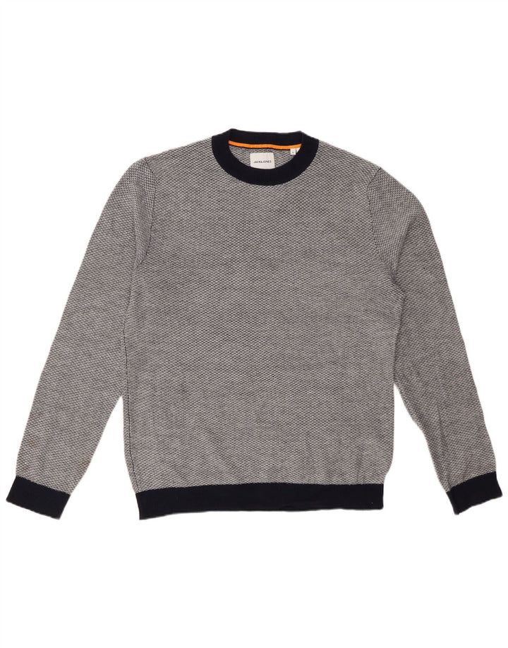 JACK & JONES Herre Crew Neck Jumper Sweater Stor Grå Akryl