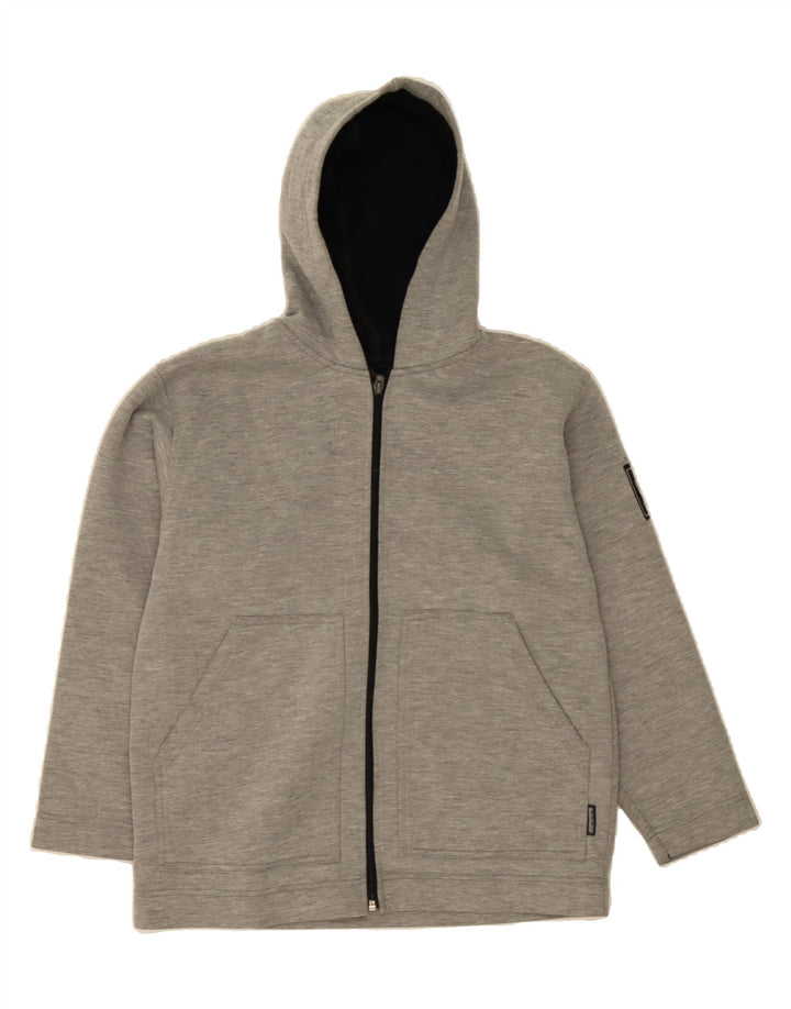 TIMBERLAND Boys Zip Hoodie Sweater 11-12 Years Grey Polyester Vintage Timberland and Second-Hand Timberland from Messina Hembry 
