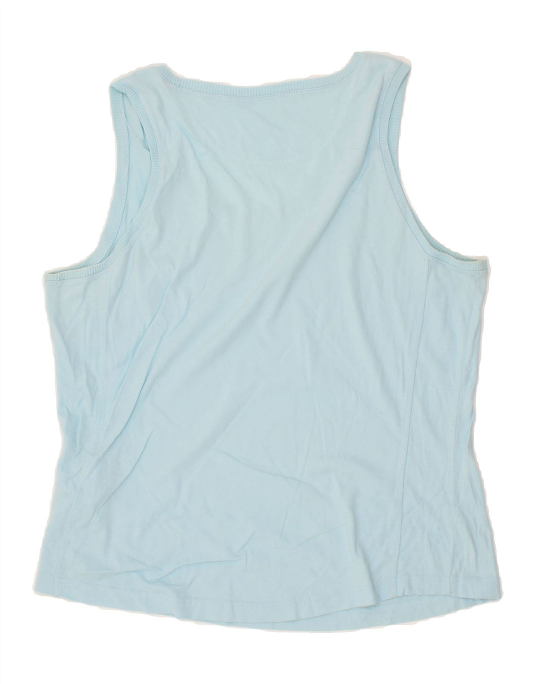 CHAMPION Womens Vest Top UK 14 Medium Blue Cotton Vintage Champion and Second-Hand Champion from Messina Hembry 