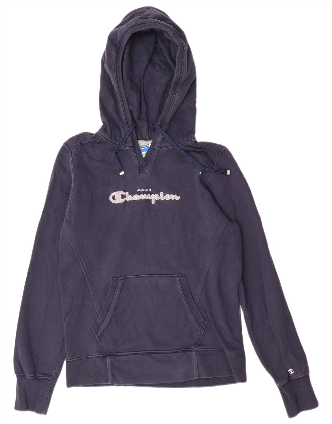 CHAMPION Dame Heritage Classics Hoodie Jumper UK 12 Medium Navy Blue