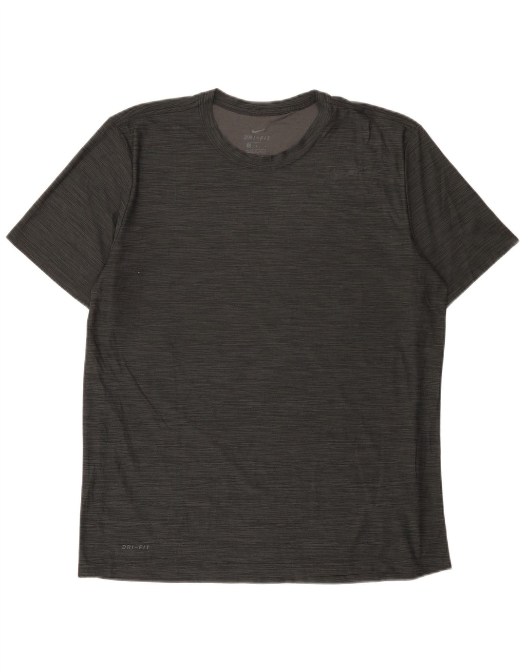 Nike Herre Dri Fit T-shirt Top Stor grå Flecked Polyester