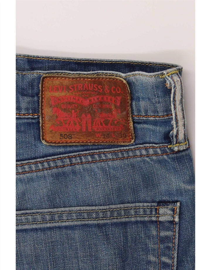 Levi's Herre 508 Straight Jeans W34 L30 Blå Bomuld