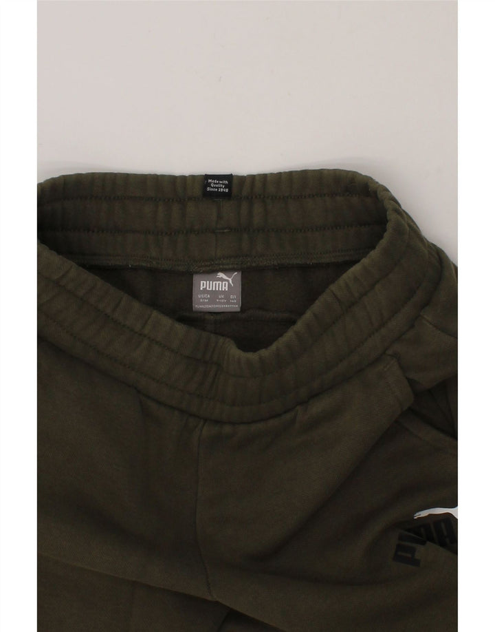 PUMA Boys Tracksuit Trousers Joggers 9-10 Years  Khaki Vintage Puma and Second-Hand Puma from Messina Hembry 