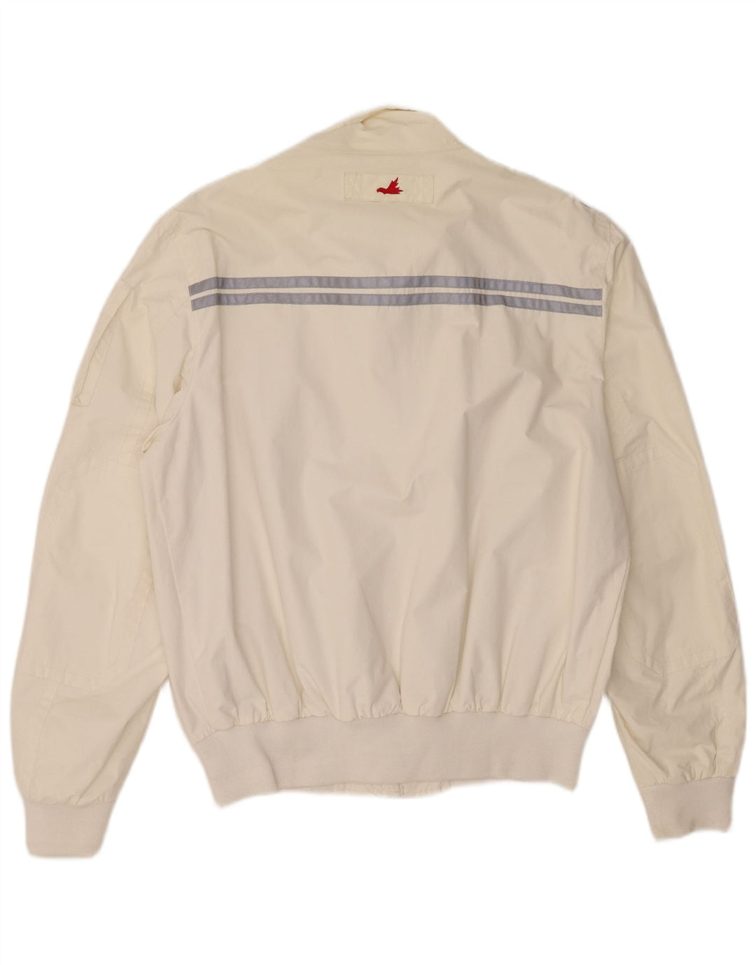 Museum Herre grafisk bomberjakke UK 42 XL Off White Colourblock Polyamid