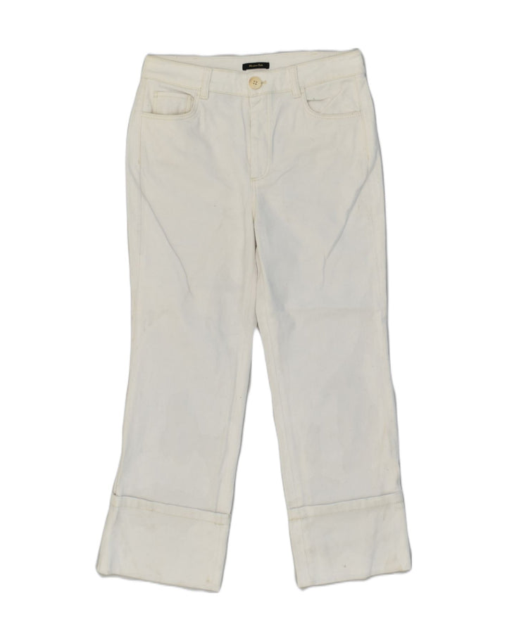 MASSIMO DUTTI Womens Capri Jeans W28 L24 White Cotton | Vintage Massimo Dutti | Thrift | Second-Hand Massimo Dutti | Used Clothing | Messina Hembry 