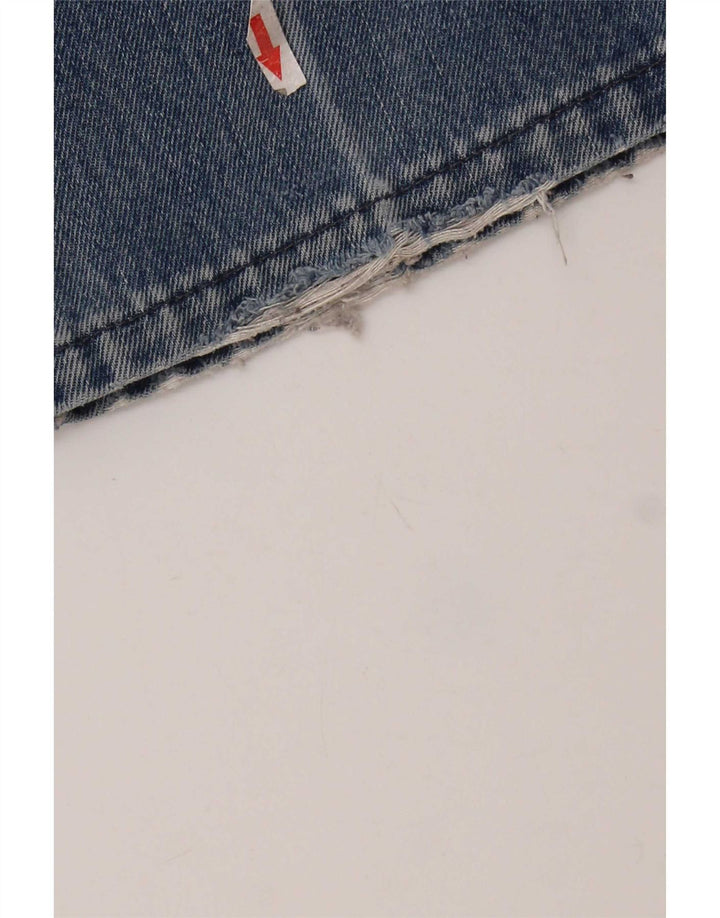 Levi's Dame Distressed Straight Jeans W28 L32 Blå Bomuld
