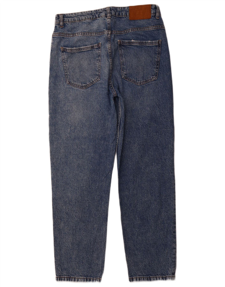 ZARA Tapered Jeans til kvinder EU 42 Large W32 L28 Blå