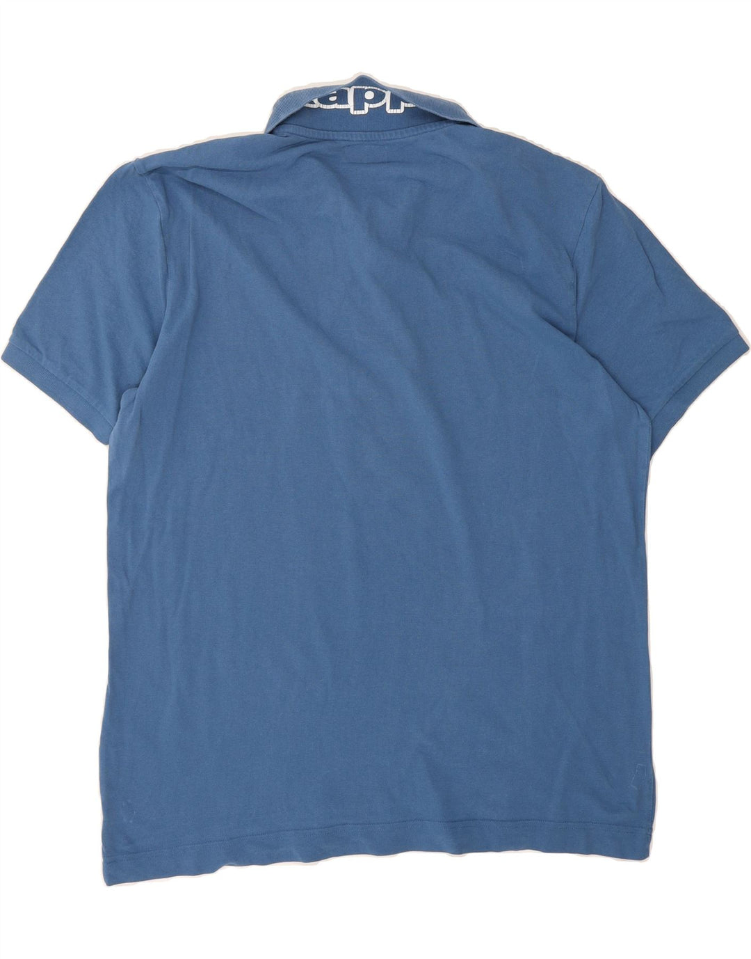 KAPPA Mens Graphic Polo Shirt 2XL Blue Cotton Vintage Kappa and Second-Hand Kappa from Messina Hembry 