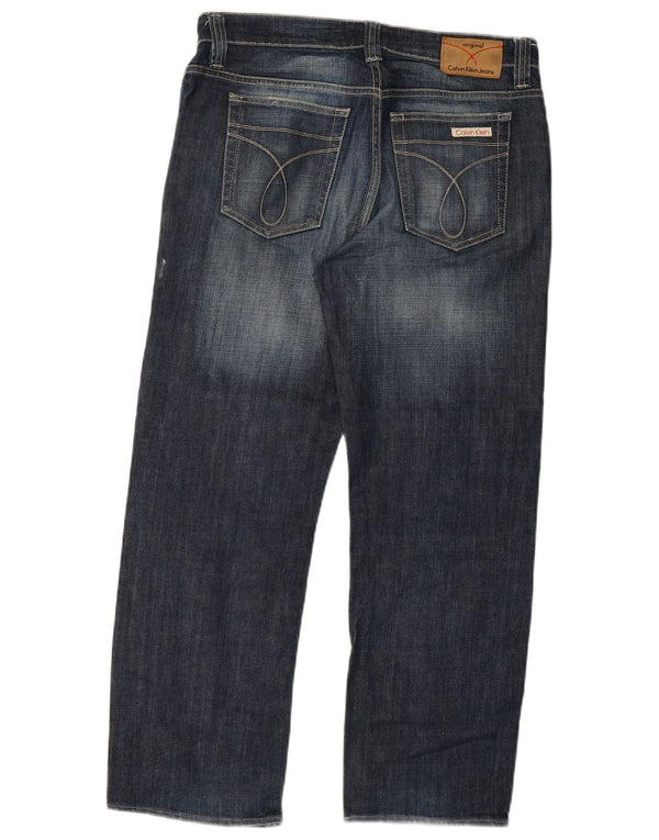Calvin Klein Straight Jeans til mænd W34 L28 Blå
