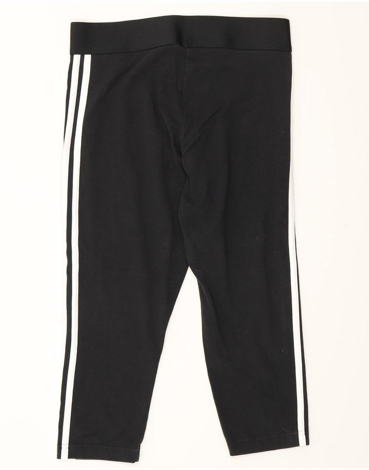 ADIDAS Dame Capri Leggings UK 12/14 Medium Black