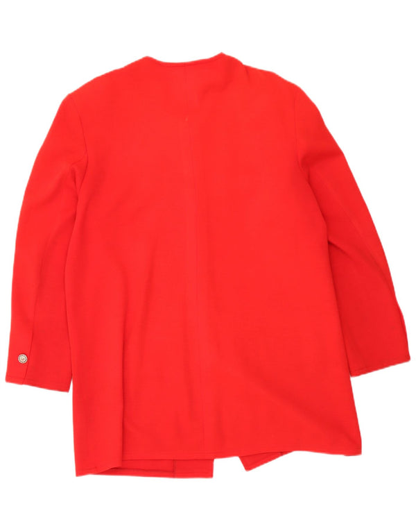 Vintage dame 5-knaps blazerjakke UK 12 Medium Rød