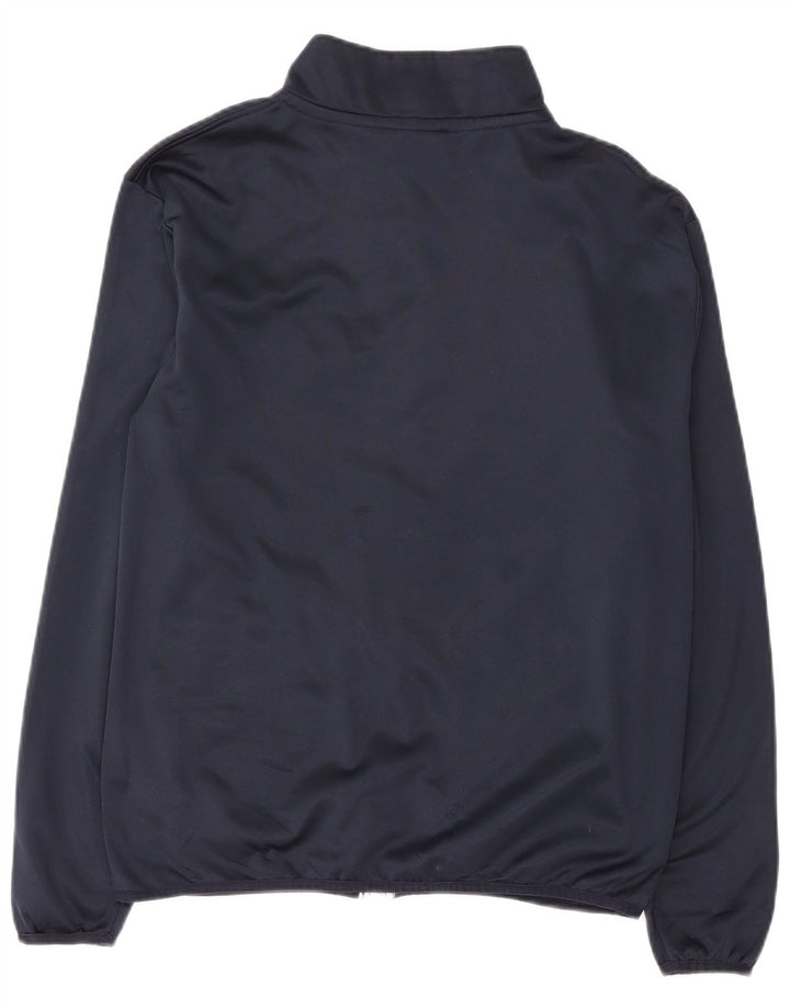 LOTTO Womens Tracksuit Top Jacket UK 16 Large Navy Blue Polyester