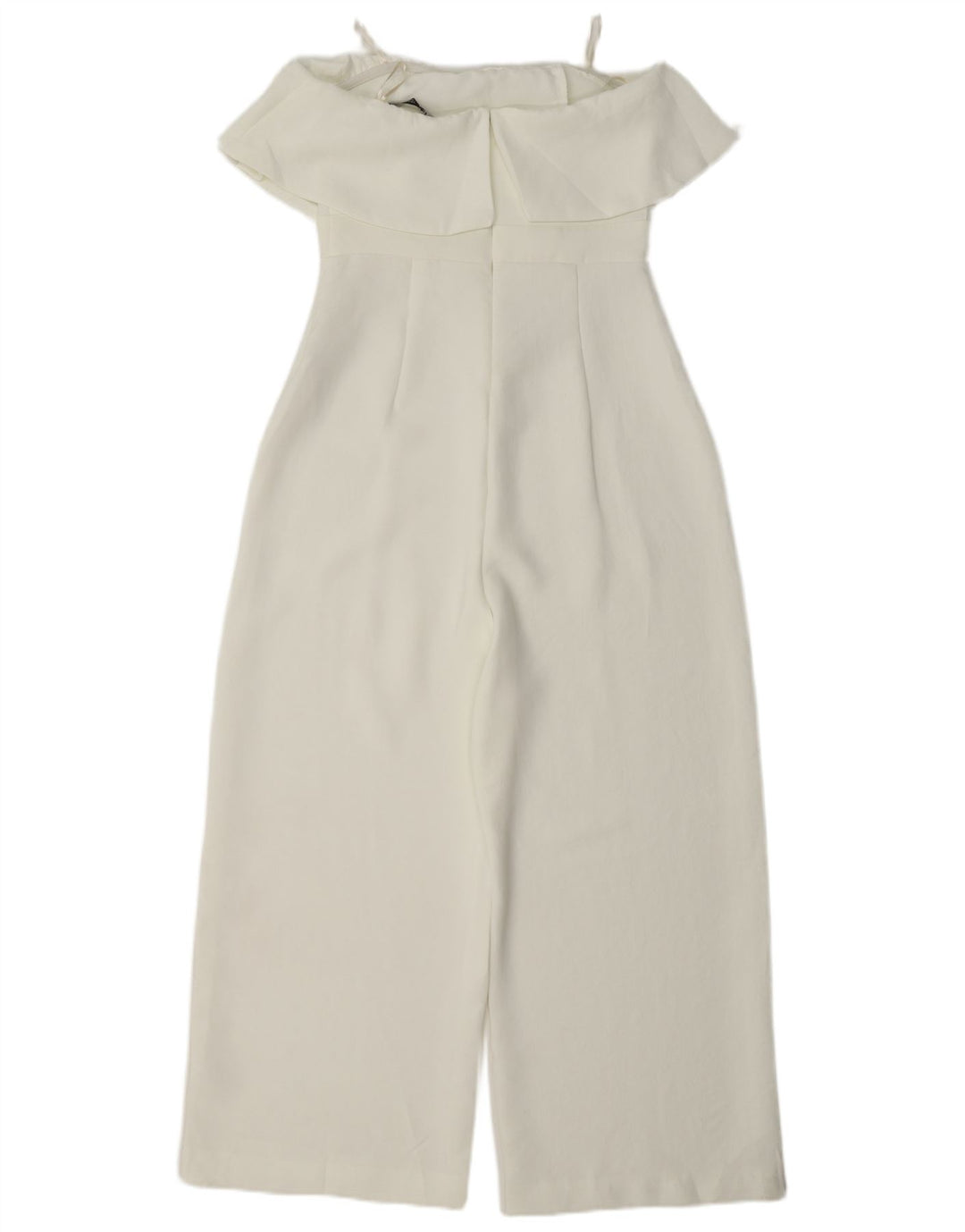 Zara Dame Stropløs Jumpsuit UK 8 Small White Polyester