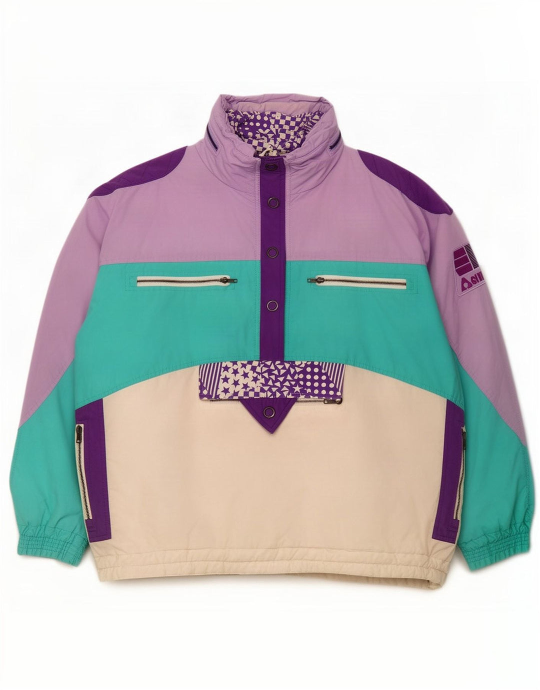 Active Herre skijakke US 44 2XL Flerfarvet Colourblock Cotton