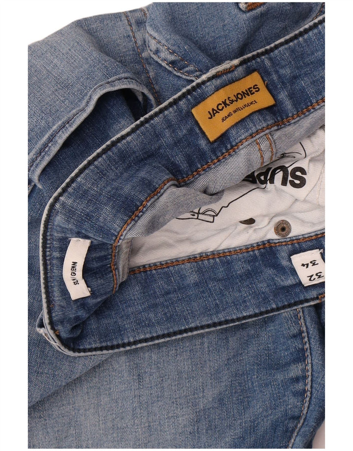 Jack & Jones Herre GLENN Slim Jeans W32 L34 Blå Bomuld