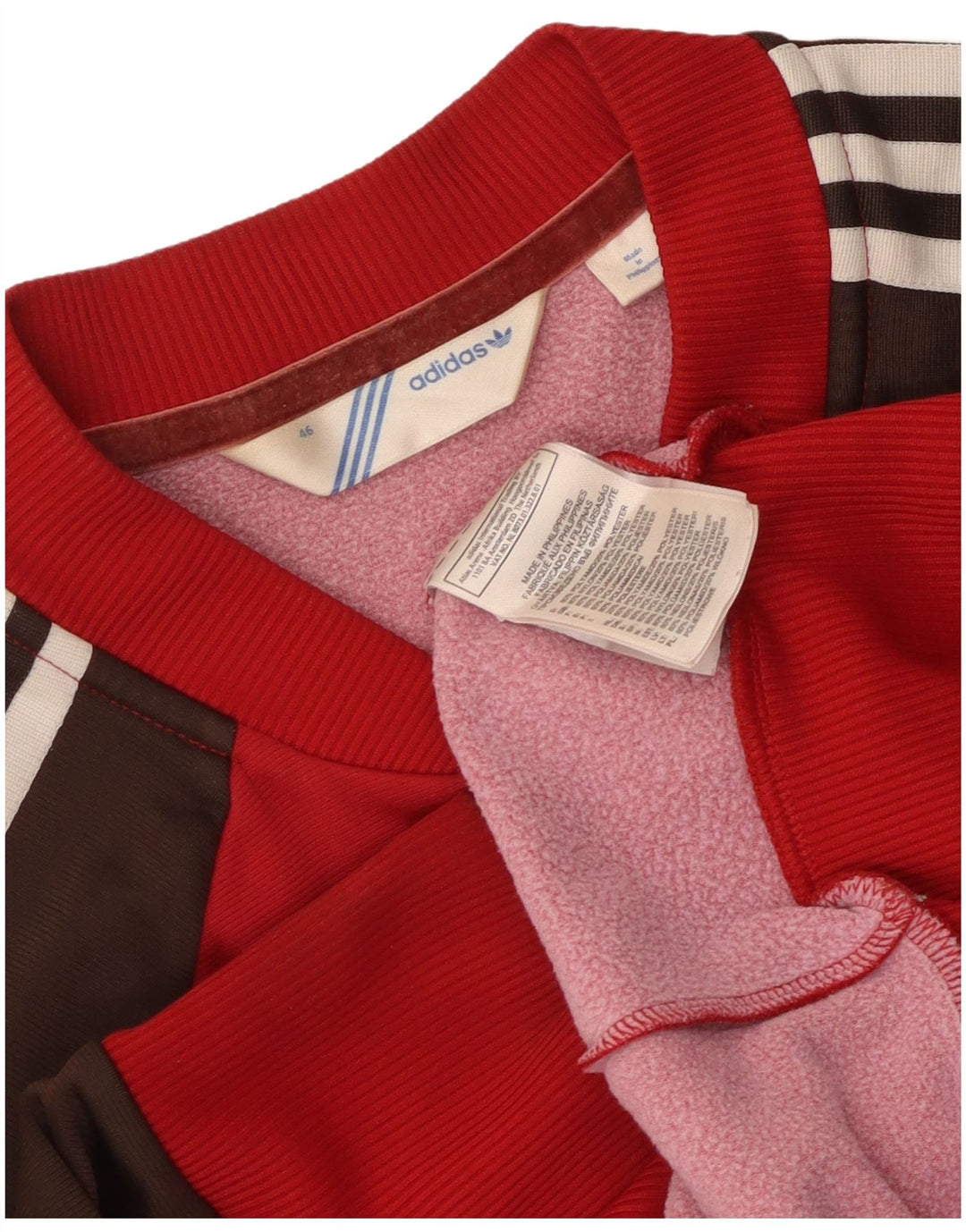 Adidas træningsdragt topjakke til kvinder IT 46 Stor rød farveblok polyamid