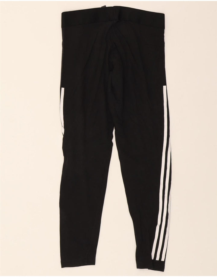 ADIDAS Womens Leggings UK 12-14 Medium  Black Vintage Adidas and Second-Hand Adidas from Messina Hembry 