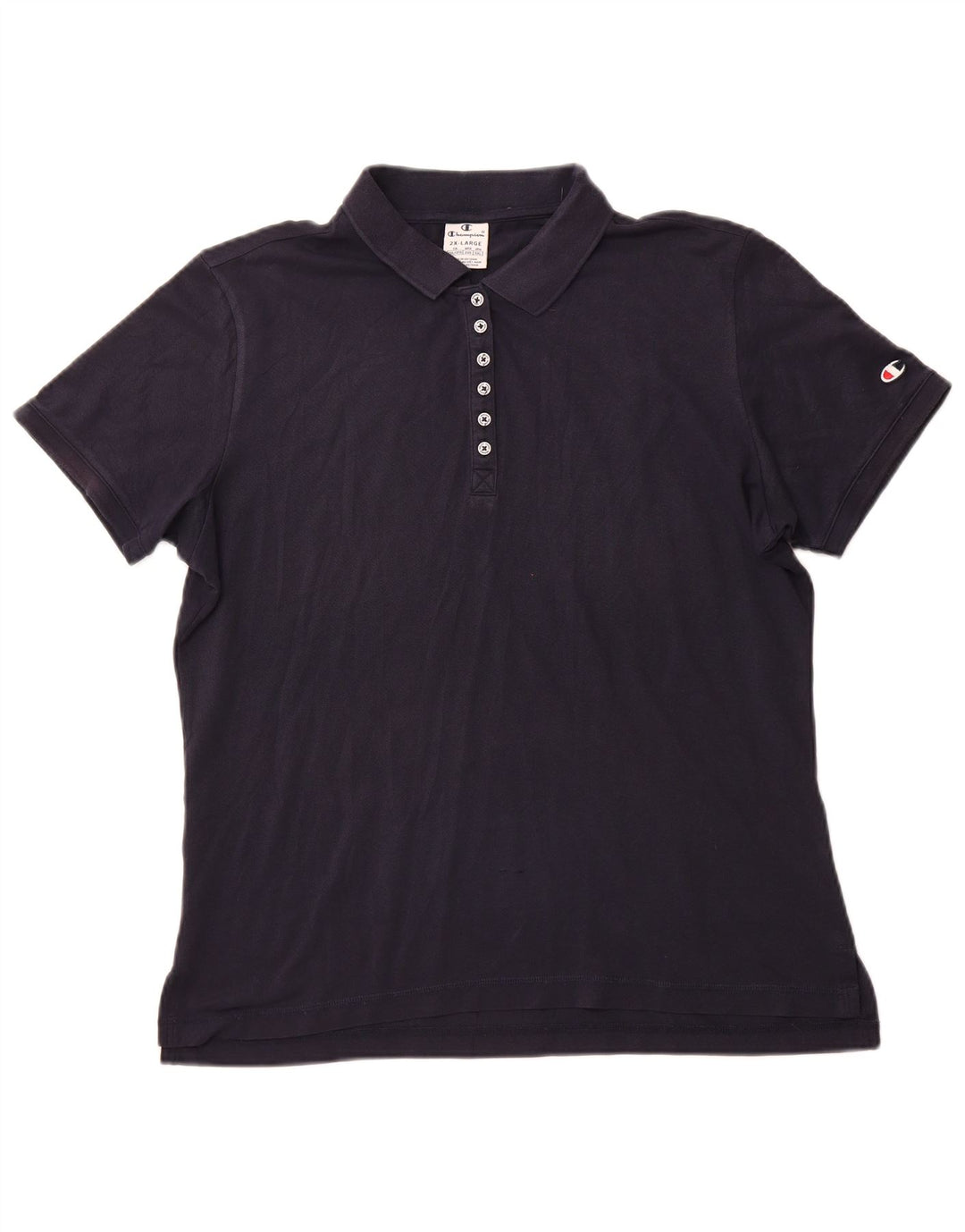 CHAMPION Dame Polo Shirt UK 22 2XL Navy Blue
