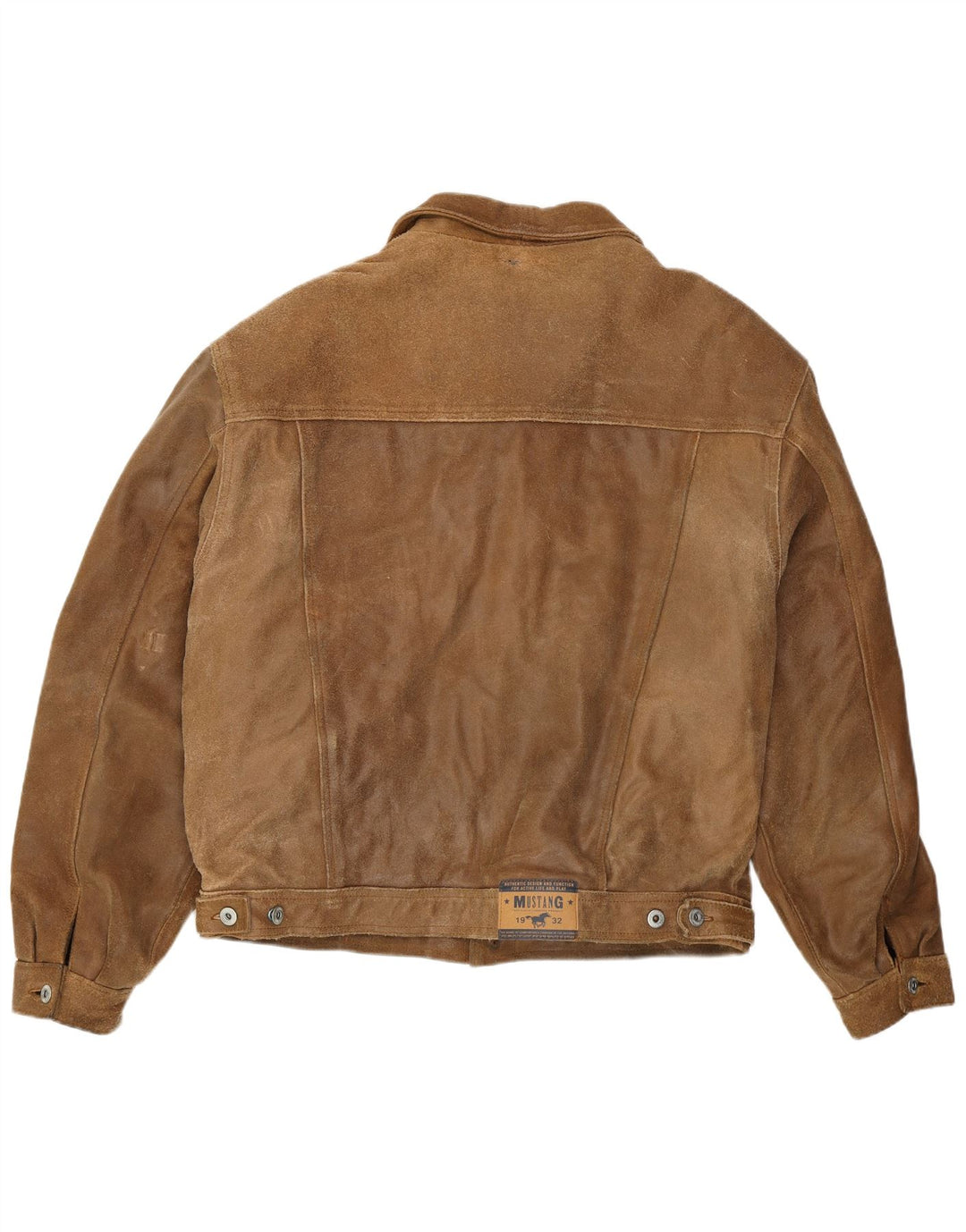 Mustang Herre Bomber Læderjakke UK 42 XL Brun
