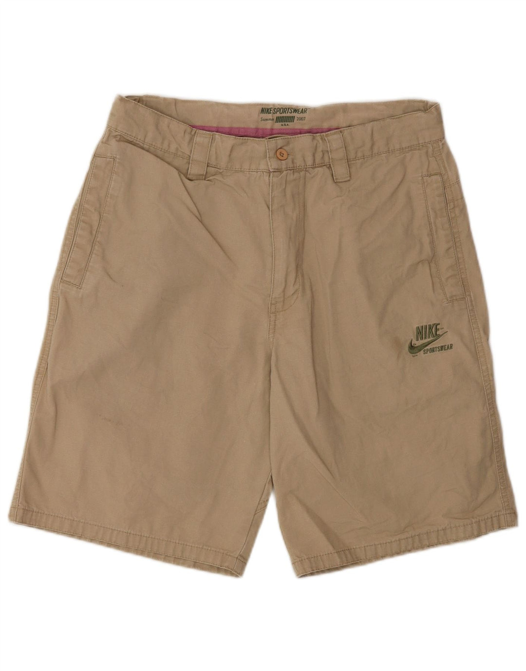 Nike Chino Shorts til mænd Small W29 Beige Bomuld