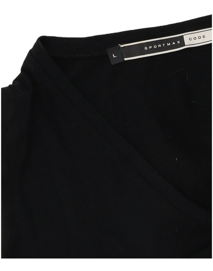 Sportmax Dame Langærmet Bluse Top UK 14 Large Black