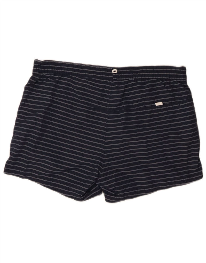 HELLY HANSEN Mens Swimming Shorts Medium  Navy Blue Pinstripe Polyamide