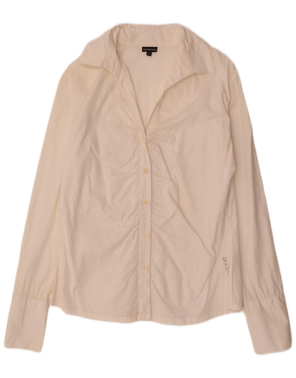 Calvin Klein Jeans Dameskjorte UK 16 Large Off White Bomuld