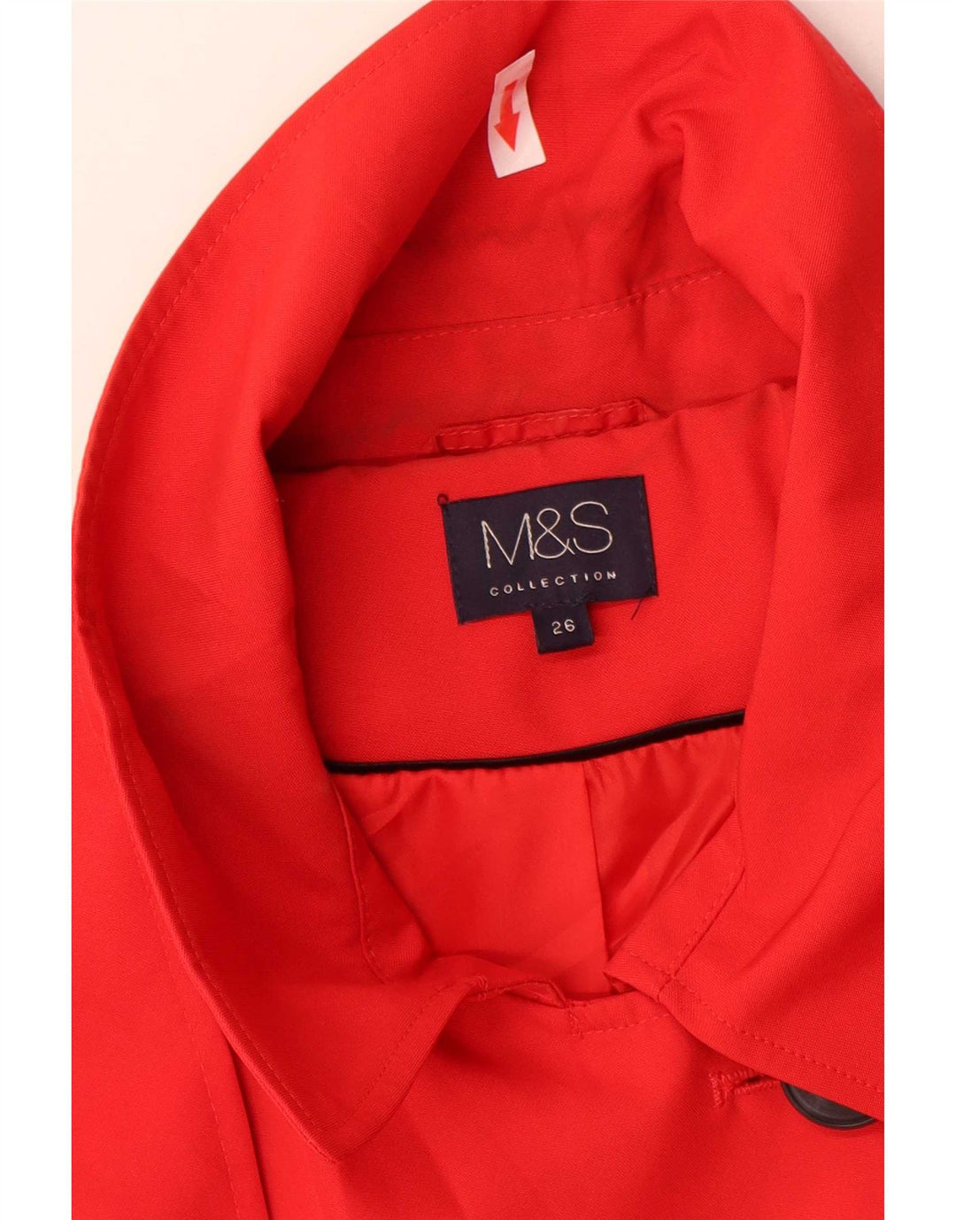 Marks & Spencer Trench Coat til kvinder UK 26 5XL Rød Polyester