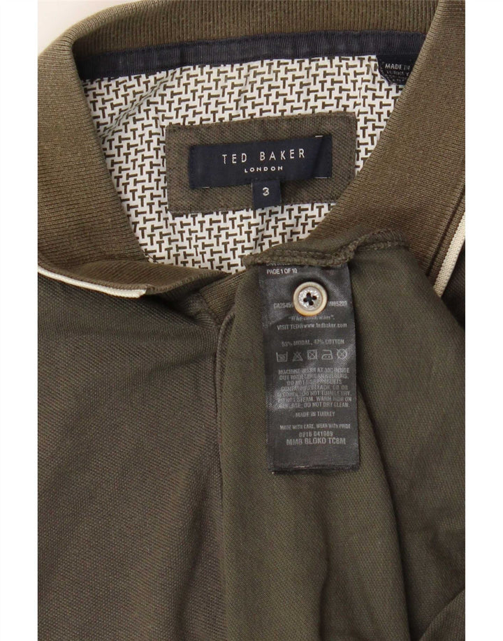 Ted Baker Herre polotrøje str. 3 Medium Khaki Modal