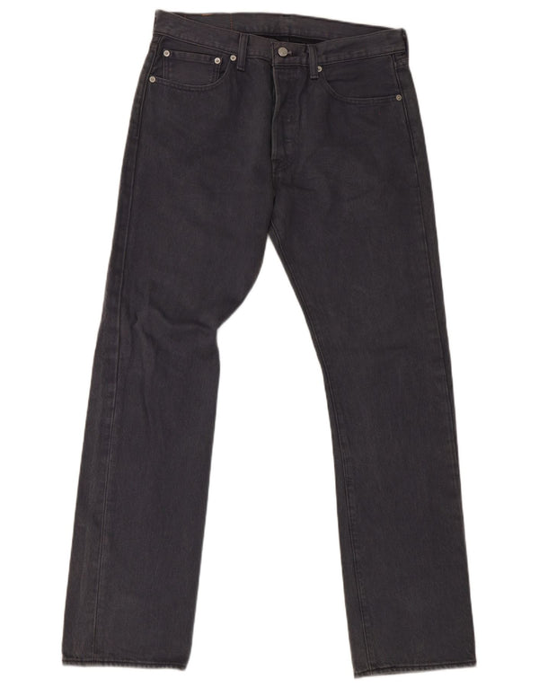 Levi's Herre 501 Straight Jeans W32 L32 Grå Bomuld