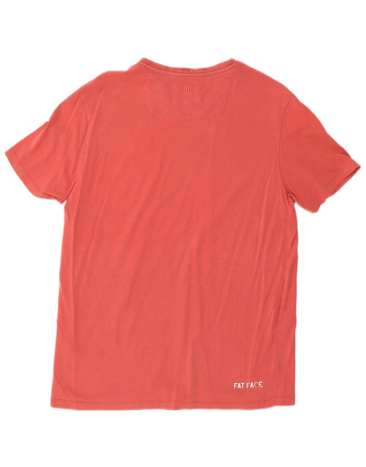Fat Face Herre Storbritannien Grafisk T-Shirt Top Medium Rød Bomuld