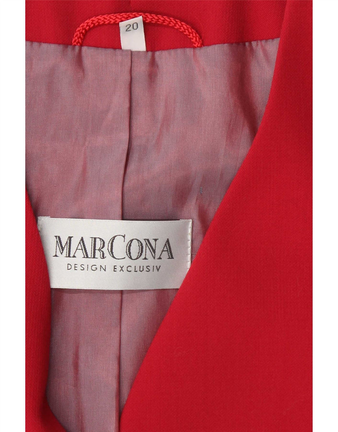 Marcona Dame 3/4-ærmet 4-knaps blazerjakke UK 20 2XL Rød Polyester