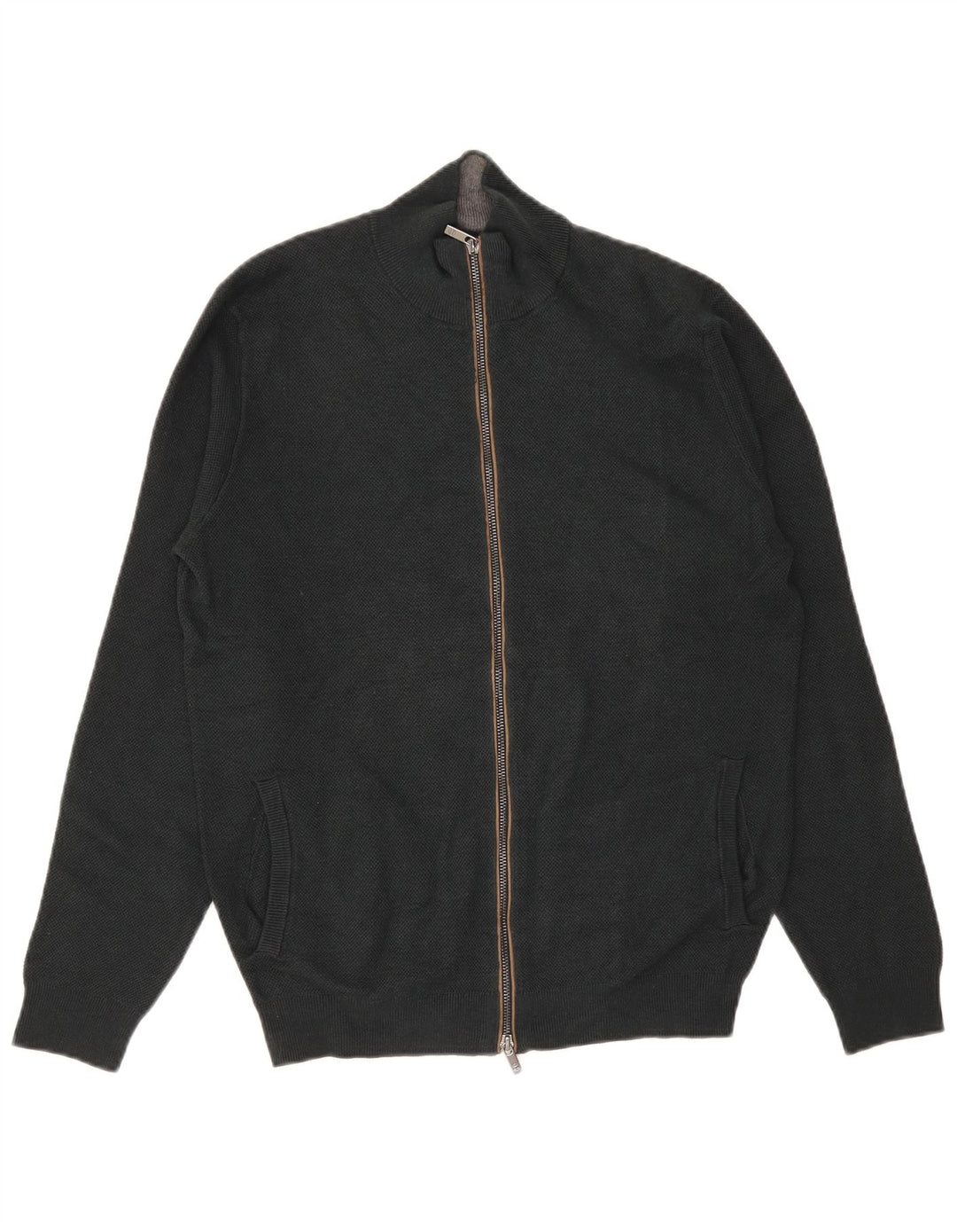 Massimo Dutti Herre Cardigan Sweater Medium Grøn Bomuld