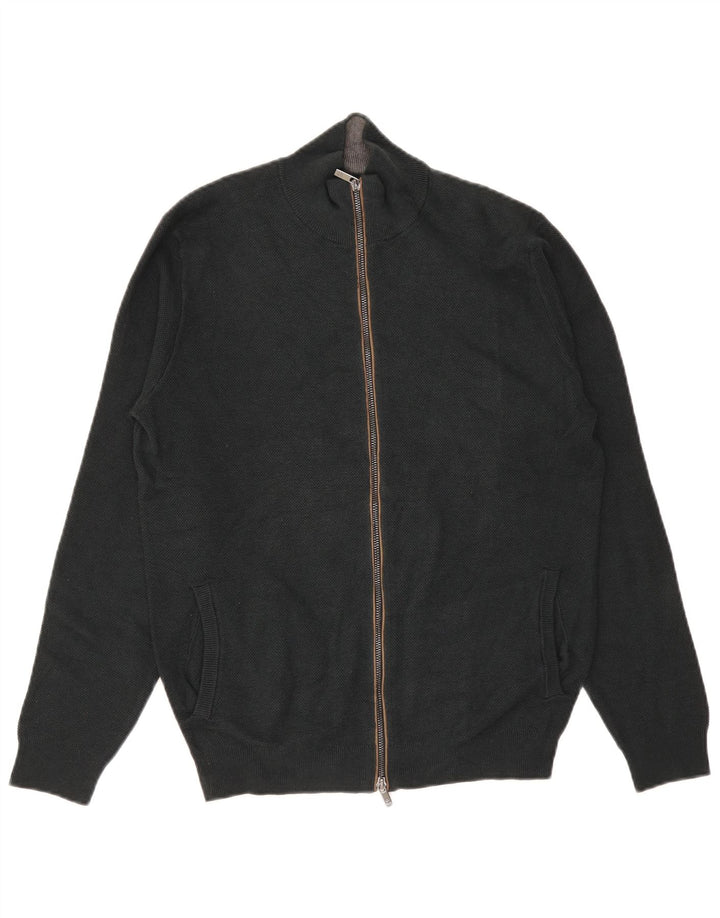 Massimo Dutti Herre Cardigan Sweater Medium Grøn Bomuld