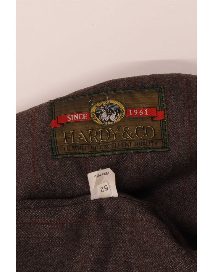 Vintage herre læderjakke IT 52 XL Sort