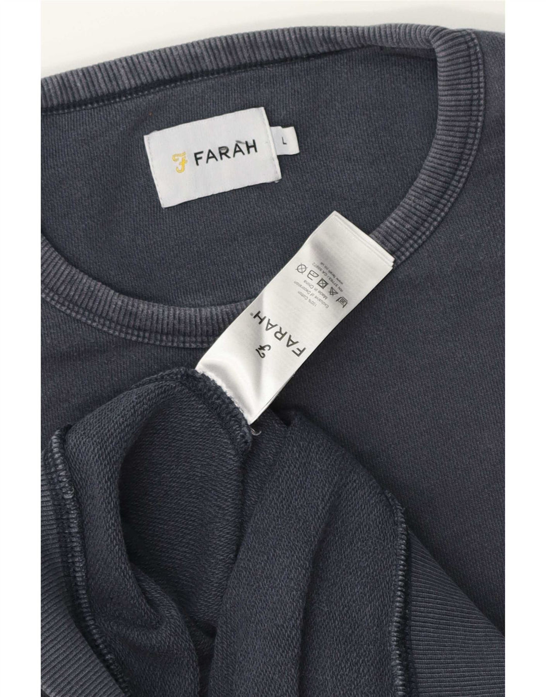 Farah Herre Sweatshirt Jumper Stor Marineblå Bomuld