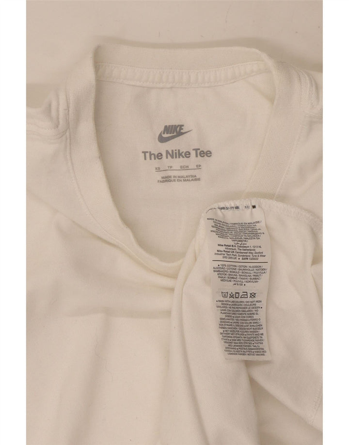 Nike T-shirt top XS hvid bomuld til mænd