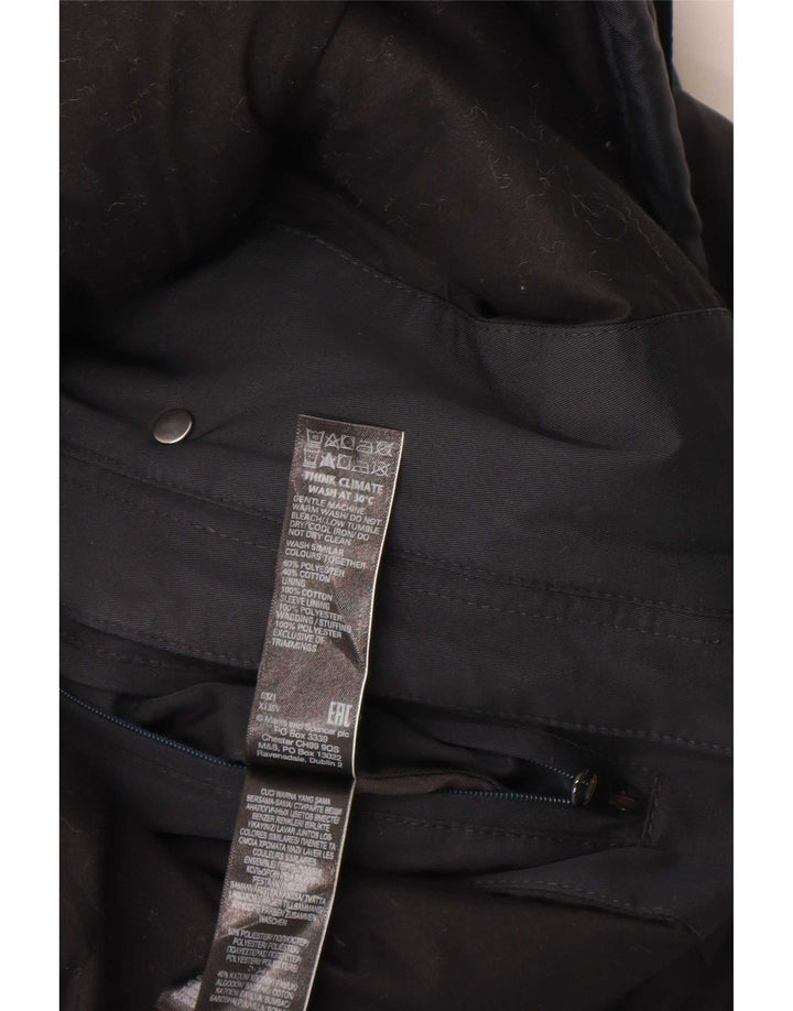 Marks & Spencer Herre Hooded Utility Jacket UK 40 Large Black Polyester