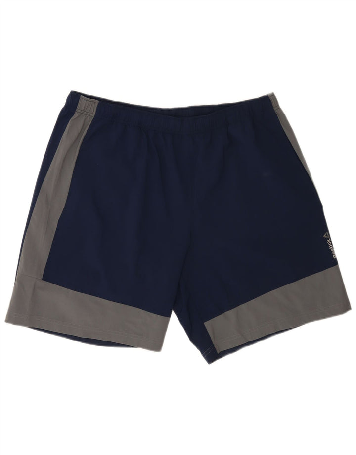 Reebok Herre Sportshorts XL Marineblå Colourblock Polyester