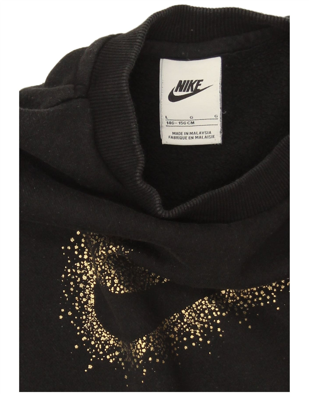 Nike Girls Graphic Oversized Sweatshirt Jumper 12-13 år Stor Sort